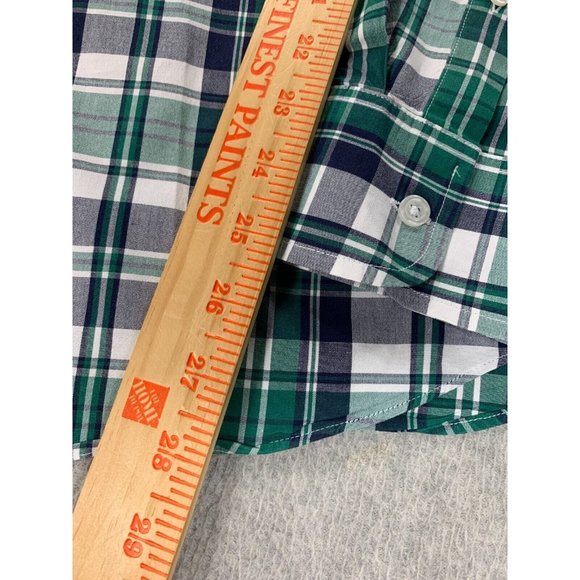 J Crew Mercantile Flex Cotton Blend‎ Plaid Button Down Shirt (Men's Large) Green - Picture 6 of 12